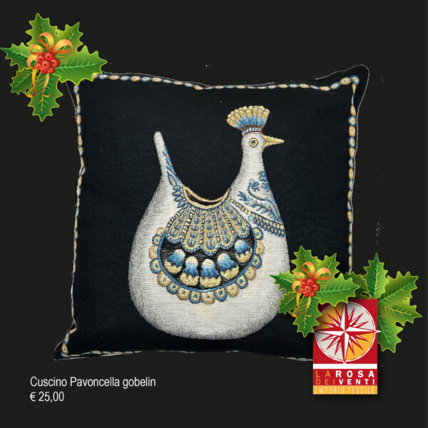 Cuscino Pavoncella gobelin
