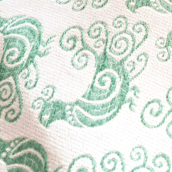 Tessuto sardo pavoncelle verde brillante - immagine 2
