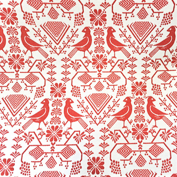 Tessuto sardo pavoncelle rosso