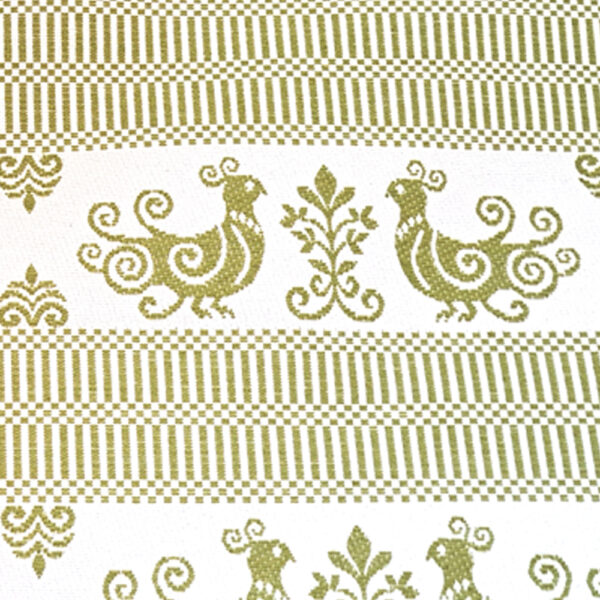 Tessuto sardo pavoncelle verde