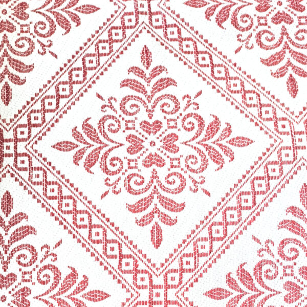 Tessuto sardo rombi rosso - immagine 2